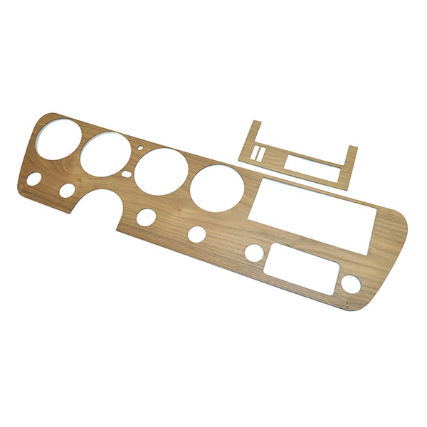 1967 Pontiac GTO/LeMans/Tempest WOOD DASH INSERT ON ALUMINUM BACKING WITH A/C | IN2981G
