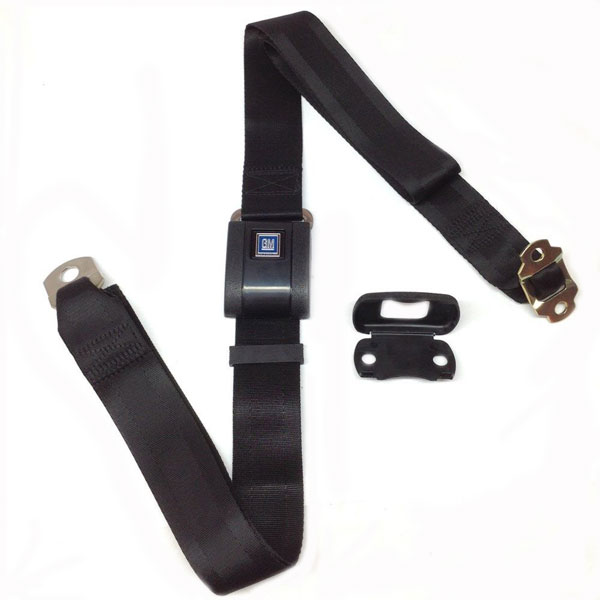 1970 Pontiac GTO/LeMans/Tempest NEW STANDARD SHOULDER HARNESS WITH BLACK PLASTIC BUCKLE & BLACK WEBBING (HARDTOP) - EA | IN3205Z