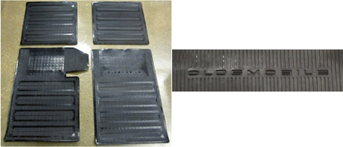 1966 Oldsmobile Cutlass/442/F85 RUBBER FLOOR MATS BLACK SET - 4 PIECE SET | IN3287T