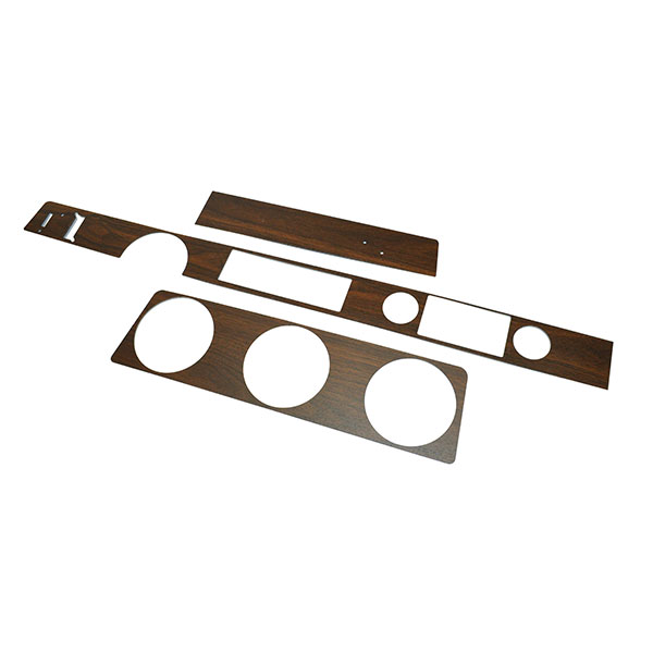 1971 Oldsmobile Cutlass/442/F85 DASH WOOD KIT WITH METAL BACKING - COUPE WITH CRUISE (WALNUT) | IN3440T