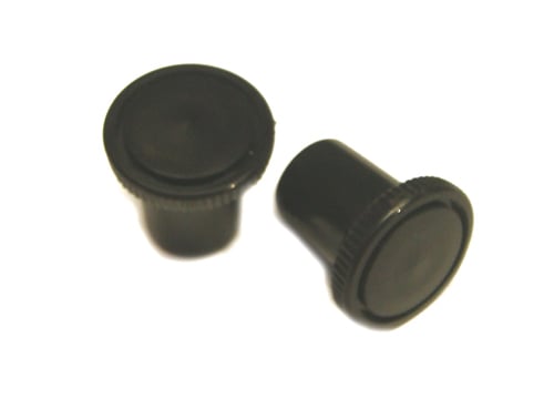 1969 Chevrolet Chevelle/Malibu AIR DUCT KNOBS BLACK - 2 PIECES - THESE ARE THE SMALL KNOBS THAT HAVE A FLAT FACE AND ARE USED ON THE KICK PANEL AIR VENTS | IN3482Z