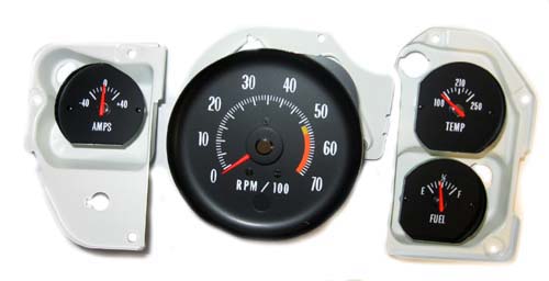 1972 Chevrolet Monte Carlo SS GAUGE CONVERSION KIT (5000 RPM) - KIT INCLUDES: TACH, AMP AND FUEL/TEMP GAUGES. DOES NOT INCLUDE SPEEDOMETER OR CLOCK. YOU WILL NEED TO PURCHASE A PRINTED CIRCUIT BOARD AND A NEW DASH HARNESS | IN5000C