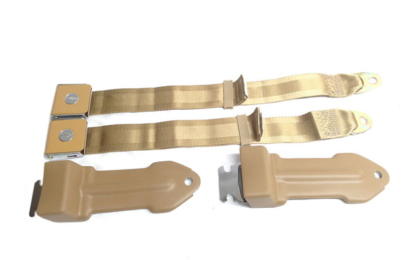 1966 Chevrolet El Camino BOWTIE SADDLE LIFT LATCH OE STYLE FRONT SEAT BELT (PR) | IN52888C