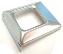 1969 Buick Skylark/GS/Regal/GN DELUXE BUCKLE SEAT BELT COVER SMALL - CORRECT BRUSHED FINISH. FITS MOST ALL 69-73 DELUXE INTERIOR SEAT BELTS. THE SIZE OF THIS COVER IS 1 3/4 X 1 1/2 | IN6285Z