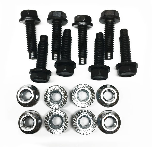 1964 Pontiac Grand Prix 69-UP BUCKET AND BENCH SEAT HARDWARE MOUNTING KIT (16 PIECE) - THIS KIT INCLUDES 8 OF THE FACTORY SPLINED NUTS AND 8 OF THE FACTORY BOLTS WITH WASHER & BLUNT TIP WITH NO THREADS AT END | IN6481Z