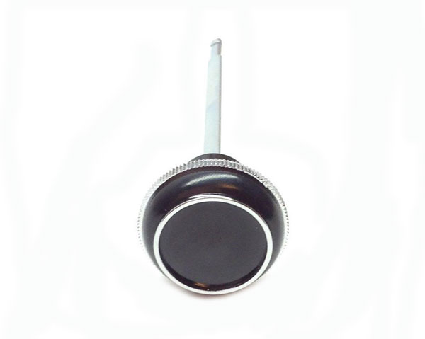 1971 Pontiac Firebird/TransAm BLACK & CHROME HEADLIGHT SWITCH KNOB WITH SHAFT - GM # 479773 | IN6518F