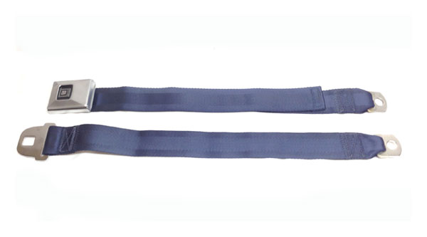 1969 Pontiac GTO/LeMans/Tempest DELUXE REAR LAP BELT W/ CHROME BUCKLE (DARK BLUE) - EA | IN6669A