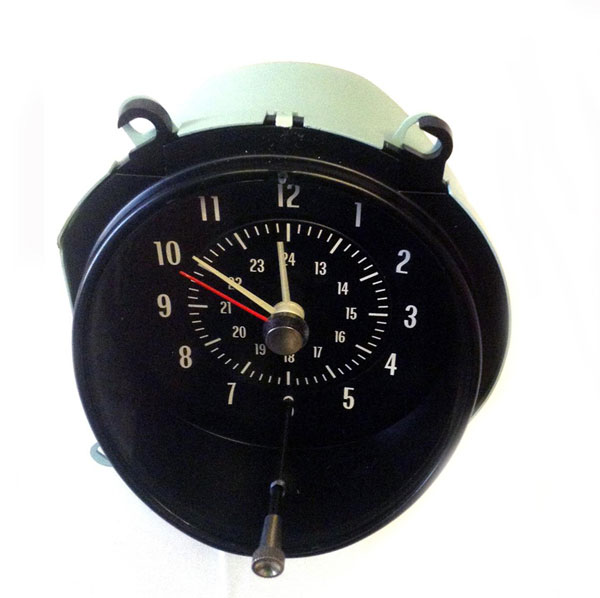 1972 Pontiac Grand Prix 69-UP DASH CLOCK FACTORY LOOKING  BLACK FACE WITH QUARTZ MOVEMENT- (REPRODUCTION) | IN81028G
