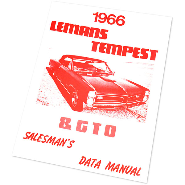 1966 Pontiac GTO/LeMans/Tempest SALESMANS DATA MANUAL | MP0070