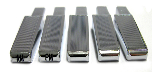 1969 Pontiac Firebird/TransAm AM/FM STEREO CHROME RADIO BUTTON SET | RD10828F