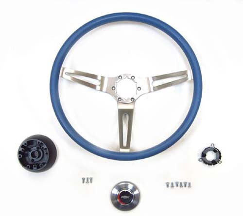 1972 Chevrolet Monte Carlo 3 SPOKE SPORT STEERING WHEEL KIT - BLUE | ST12663C