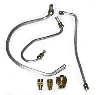 1966 Pontiac GTO/LeMans/Tempest TRI-POWER FUEL LINE KIT WITH FRONT FUEL BLOCK AND 90 105 DEGREE FITTINGS RE FACTORY CORRECT | TP3521G