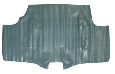1969 Pontiac Firebird/TransAm TRUNK MAT - AQUA/BLACK HOUNDSTOOTH (RUBBER STYLE FULL MOLDED MAT) | TR6630Z