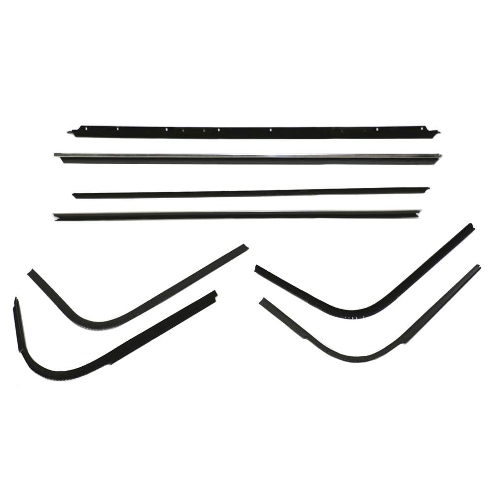 1971 Chevrolet Impala/Caprice/Bel Air WINDOWFELT FUZZIES KIT INNER & OUTER FELT OEM 8 PCS (IMPALA 2 DOOR CUSTOM COUPE) | WS10028P