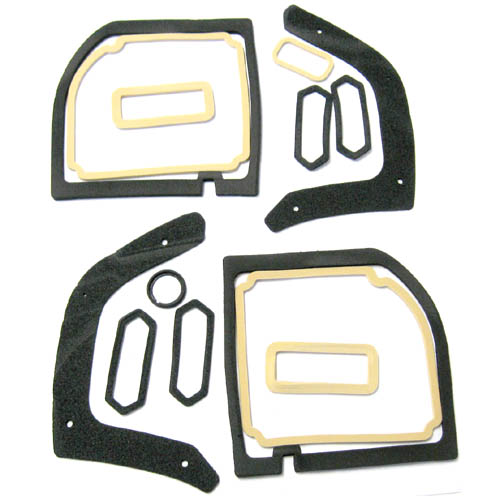 1969 Chevrolet Chevelle/Malibu PAINT GASKET KIT (INCLUDES GASKETS FOR PARK LENSES, TAIL LENSES & BEZELS, LICENSE LENS, MARKER LAMPS, ANTENNA, QUARTER EXTENSIONS, DOOR HANDLES & LOCKS) MADE IN THE USA | WS4533V