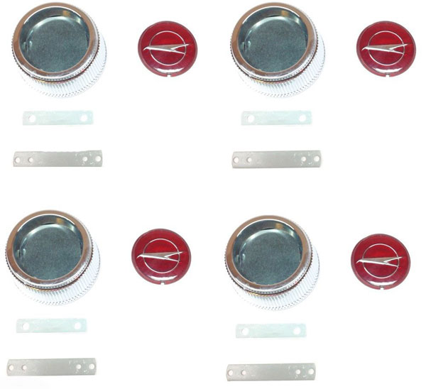 1966 Buick Skylark/GS/Regal/GN CENTER CAP WITH 'THIN BIRD' INSERT - SET OF 4* | WT1993S