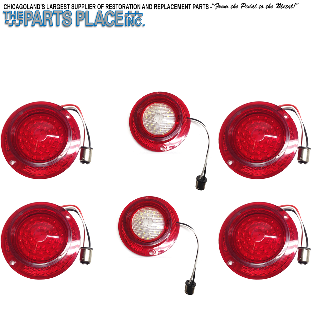 1963 Chevrolet Impala/Caprice/Bel Air LED TAIL LIGHT & BACK UP LIGHT LENS SET - 6 PIECE KIT | XL11088P