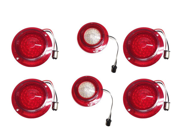 1964 Chevrolet Impala/Caprice/Bel Air LED TAIL LIGHT & BACK UP LIGHT LENS SET- SET OF 6 | XL11089P