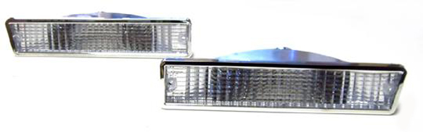 1986 Oldsmobile Cutlass/442/F85 PARKING LIGHT / TURN SIGNAL LENS WITHOUT MONITORS (CLEAR) - PAIR | XL12783T