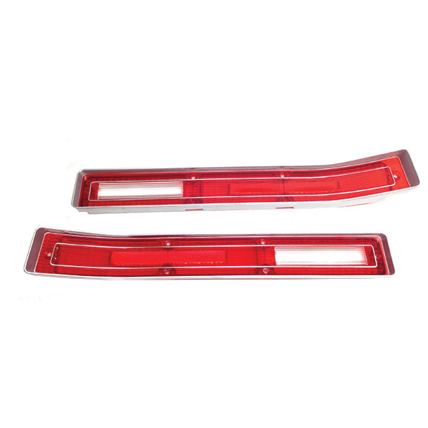 1971 Buick Skylark/GS/Regal/GN TAIL LIGHT LENS PAIR WITH SILVER TRIM GM 5963643 & 5963644 | XL4842S