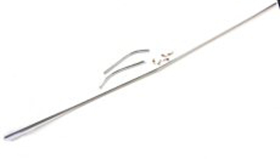 1972 Buick Skylark/GS/Regal/GN TRUNK LOWER MOLDING KIT WITH QUARTER EXTENSIONS - NEW CENTER MOLDING KIT MADE OUT OF STAINLESS STEEL WITH CLIPS, LEFT AND RIGHT HAND POT METAL ENDS THAT MOUNT ON THE QUARTER PANELS | XP12275S