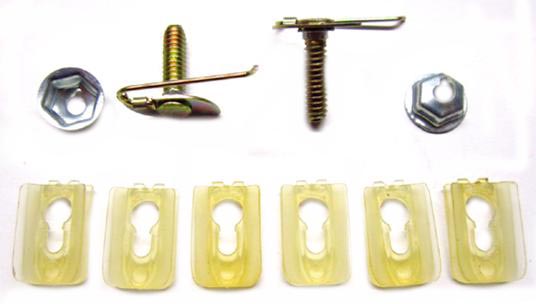 1967 Chevrolet Chevelle/Malibu TRUNK LID MOLDING HARDWARE KIT (INCLUDES 6 PLASTIC MOLDING CLIPS, 2 NUTS & 2 SPRING CLIPS WITH STUDS) | XP15330V