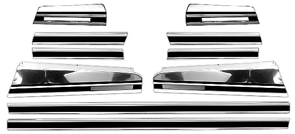 1970 Chevrolet Monte Carlo LOWER BODY SIDE MOLDING SET (REPRODUCTION) - 10 PIECES W/O CLIPS | XP2585M