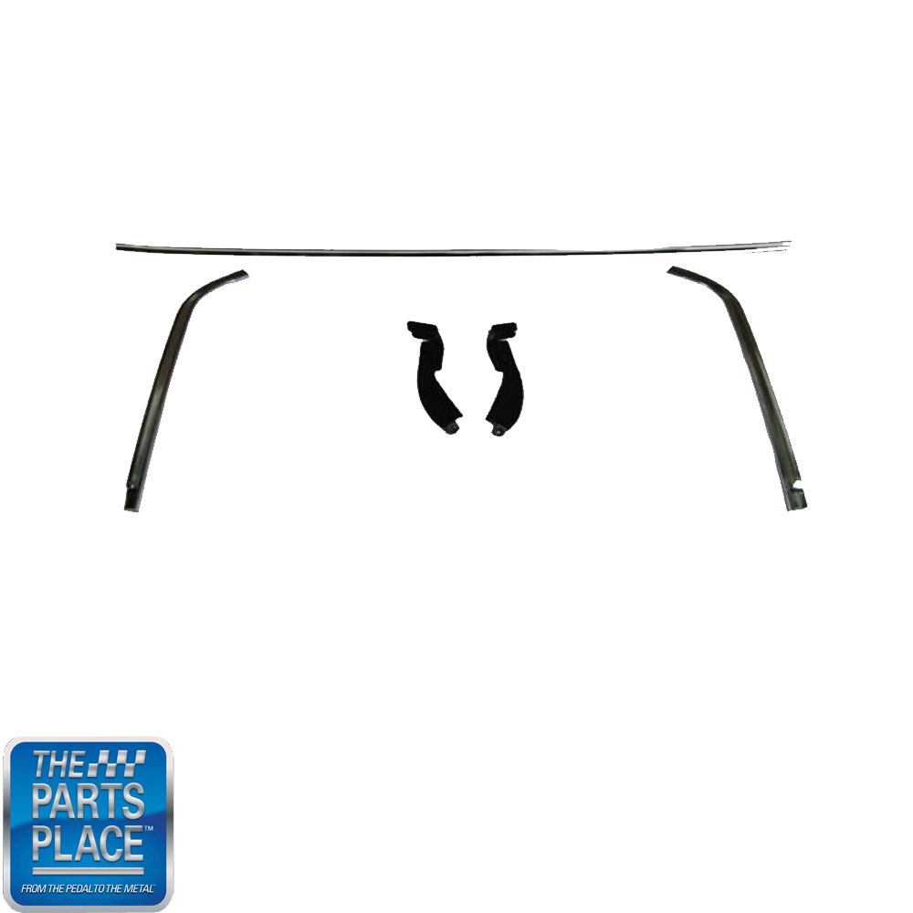 1977 Pontiac Firebird/TransAm FRONT WINDSHIELD MOLDING SET (CHROME) | XP3935F