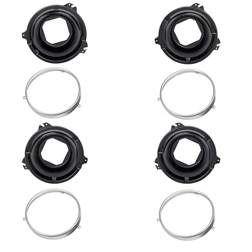 1968 Pontiac Firebird/TransAm HEADLAMP MOUNTING BUCKET - PAIR WITH RINGS (A&B)(C&D) BULBS NOT INCLUDED - PAIR | GH2631F