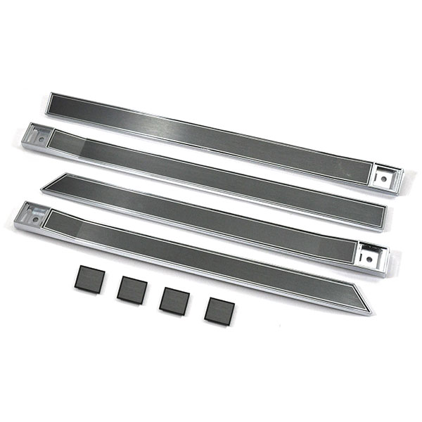 1987 Buick Skylark/GS/Regal/GN DOOR PANEL INSERT ESCUTCHEON KIT TRIM SET OF 4 â€“ BRUSHED GRAY | IN1098S