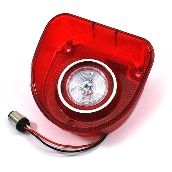 1968 Chevrolet Impala/Caprice/Bel Air LED BACK UP LAMP LENS ASSEMBLY 1 CHROME CIRCLE WITH NO TRIM (EXCEPT SS MODEL) â€“ EA | XL1029P