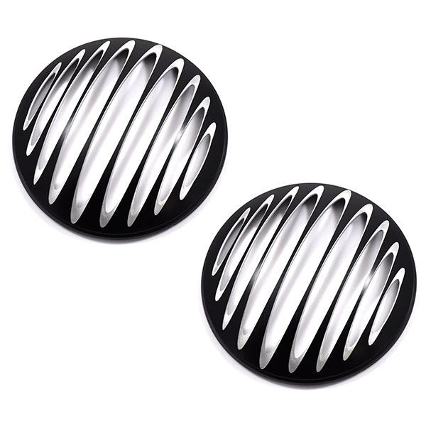 1974 Pontiac GTO/LeMans/Tempest HEADLAMP TRIM COVER DECORATION (PRISON GRILL, BLACK/CONTRAST) - PR | GH3252Z