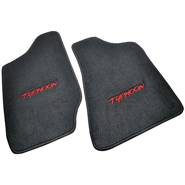 1992 GM Truck CARPETED FRONT FLOOR MATS TYPHOON RED EMBROIDERED LOGO (GMC TYPHON) | IN6094K