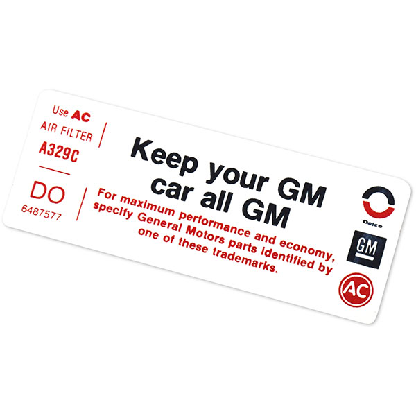 1973 Chevrolet Camaro Z-28 KEEP YOUR GM ALL GM DECAL DO 6487577 EACH | DC0628