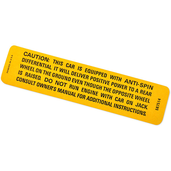 1976 Pontiac Grand Prix 69-UP ANTI SPIN CAUTION DECAL GM 587514 EACH | DT0224