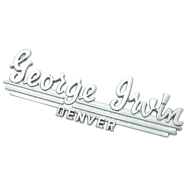 2003 Cadillac Cars DIECAST CHROME VINTAGE DEALER EMBLEM FOR 1960'S-80'S GM CARS (GEORGE IRVIN DENVER) - EACH | EM15344Z