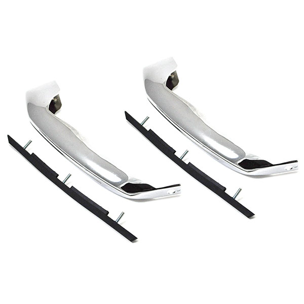 1972 Chevrolet Monte Carlo CHROME FRONT BUMPER GUARDS W/IMPACT STRIPS; SET | BP8503C