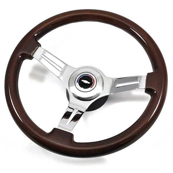 1967 Chevrolet El Camino AFTERMARKET STEERING WHEEL KIT (CHERRY WOOD WHEEL WITH CHROME SPOKES, 14 | ST8025C