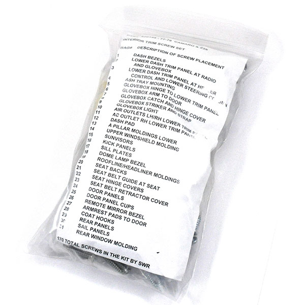 1978 Chevrolet Camaro INTERIOR TRIM SCREW KIT (270195) | GM270195