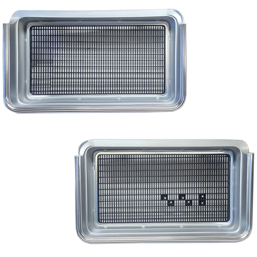 1971 Oldsmobile Cutlass/442/F85 GRILLE ALL 442 (SILVER & BLACK - INCLUDES MOLDINGS) - PR | GH2710T