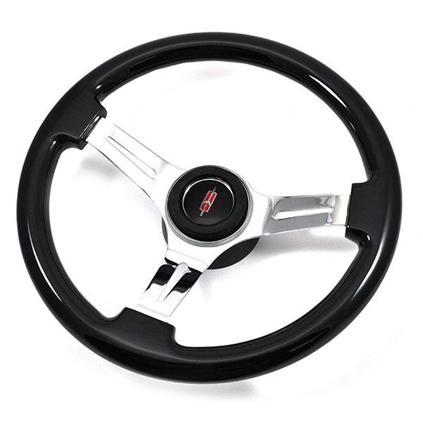 1968 Oldsmobile Full Size AFTERMARKET STEERING WHEEL KIT (DARK BLACK WOOD WHEEL WITH CHROME SPOKES, 14 | ST2000T