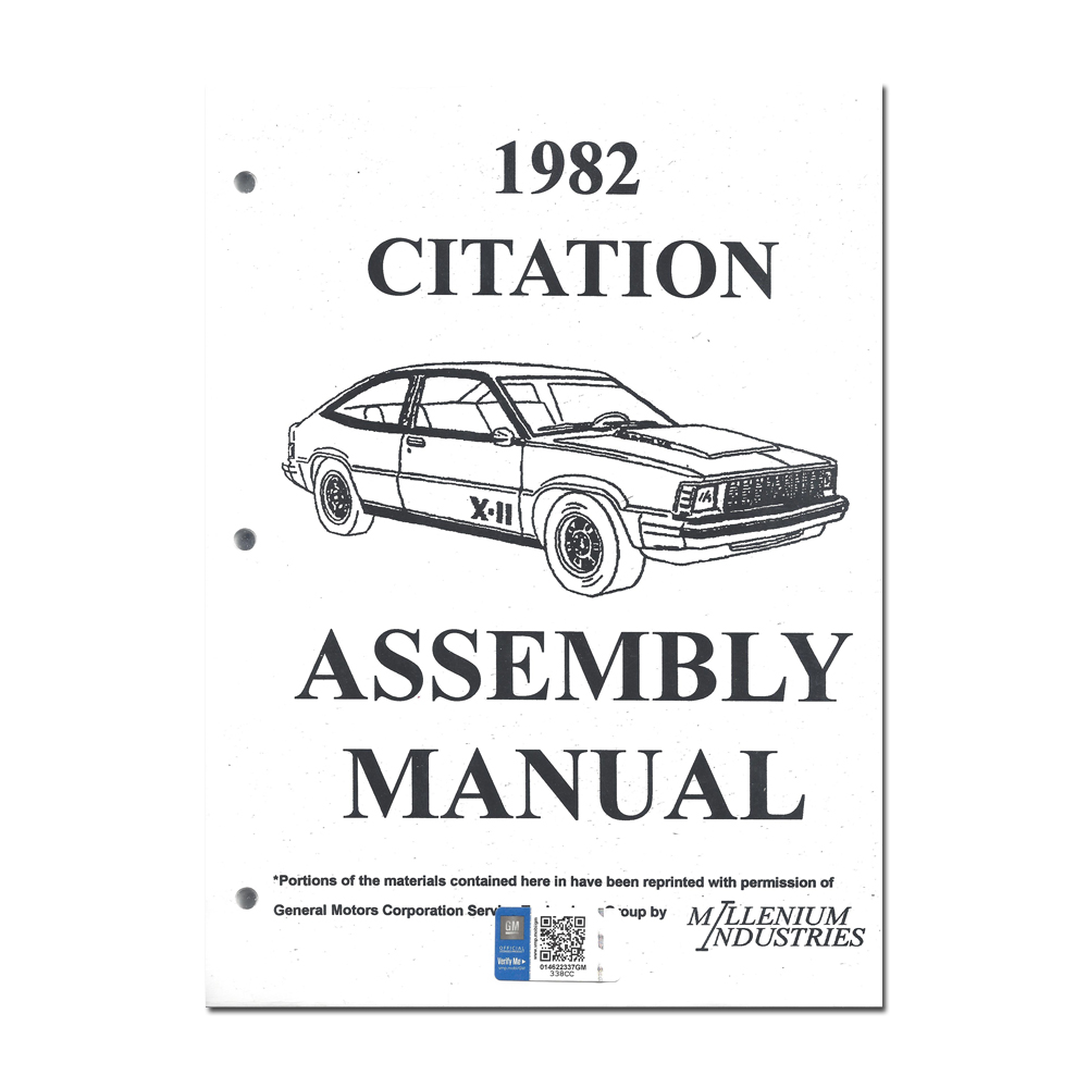 1982 Miscellaneous FACTORY ASSEMBLY MANUAL (CITATION) | BK1002Y