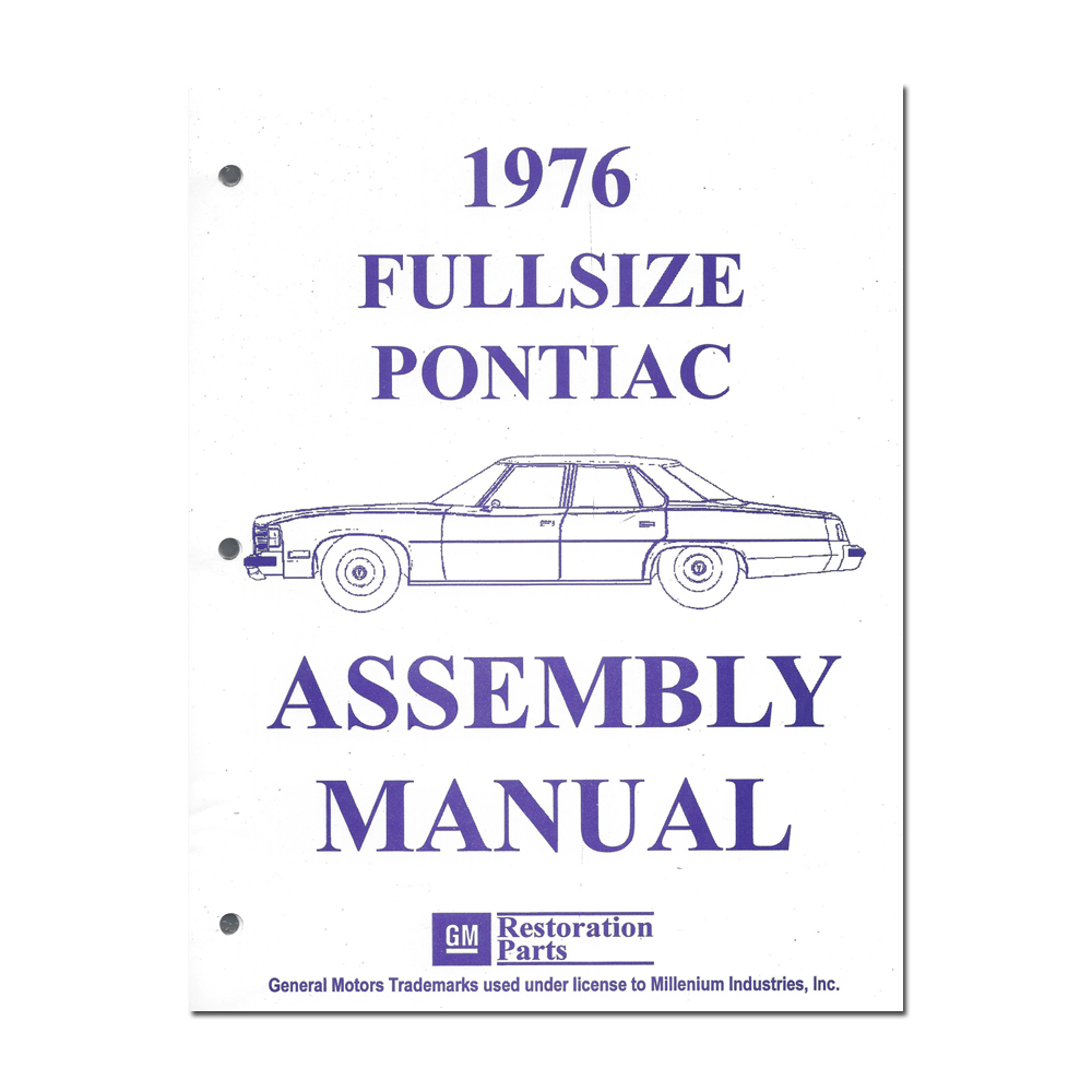 1976 Pontiac Full Size FACTORY ASSEMBLY MANUAL | BK1015PB