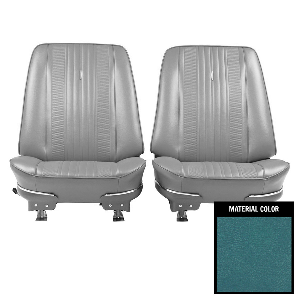 1970 Chevrolet Chevelle/Malibu PRE-ASSEMBLED BUCKET SEATS IN BRIGHT BLUE - PAIR | IN11138V