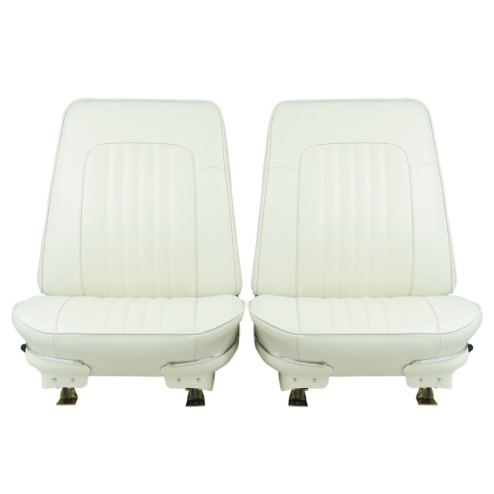 1971 Chevrolet Chevelle/Malibu PRE-ASSEMBLED BUCKET SEATS IN WHITE - PAIR | IN11140V