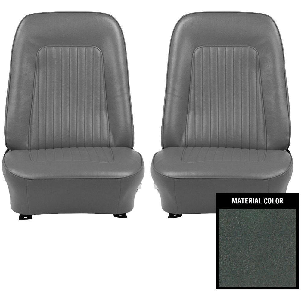 1967 Pontiac Firebird/TransAm PRE-ASSEMBLED STANDARD BUCKET SEATS IN BLUE - PAIR | IN10395F