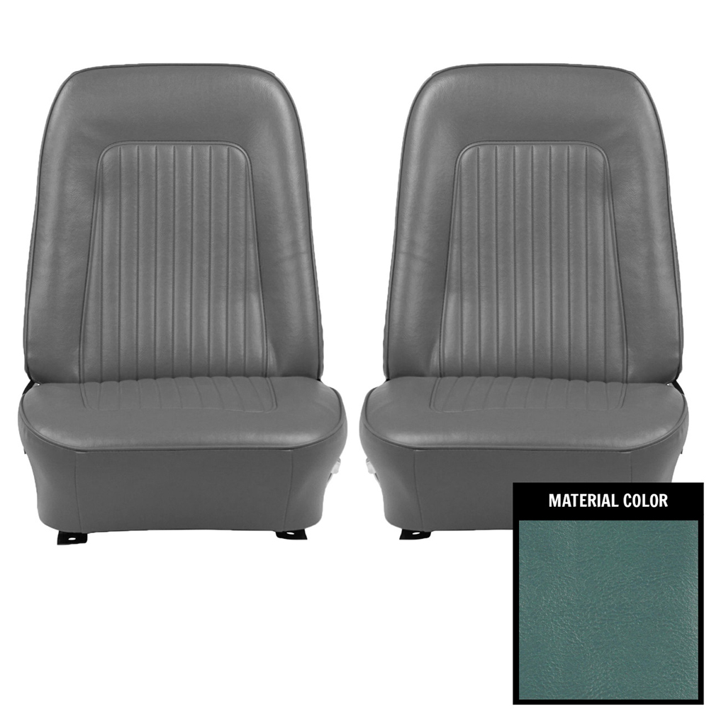 1968 Chevrolet Camaro PRE-ASSEMBLED STANDARD BUCKET SEATS IN LIGHT BLUE - PAIR | IN10407F