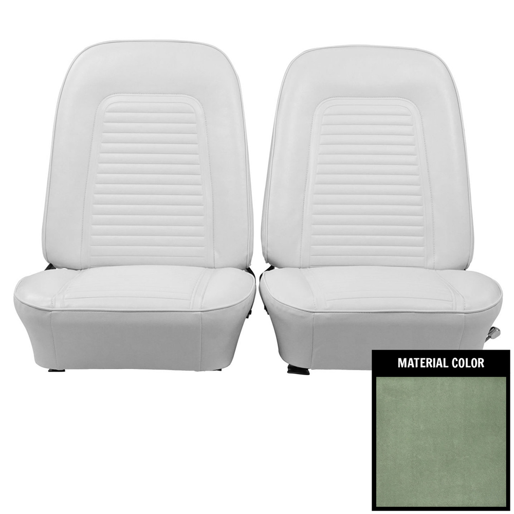 1969 Pontiac Firebird/TransAm PRE-ASSEMBLED STANDARD BUCKET SEATS IN DARK METALLIC GREEN - PAIR | IN10400F