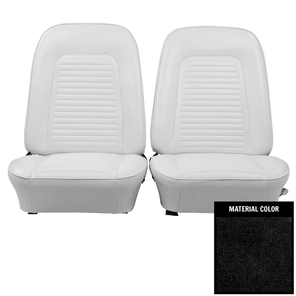 1969 Pontiac Firebird/TransAm PRE-ASSEMBLED STANDARD BUCKET SEATS IN BLACK - PAIR | IN10409F