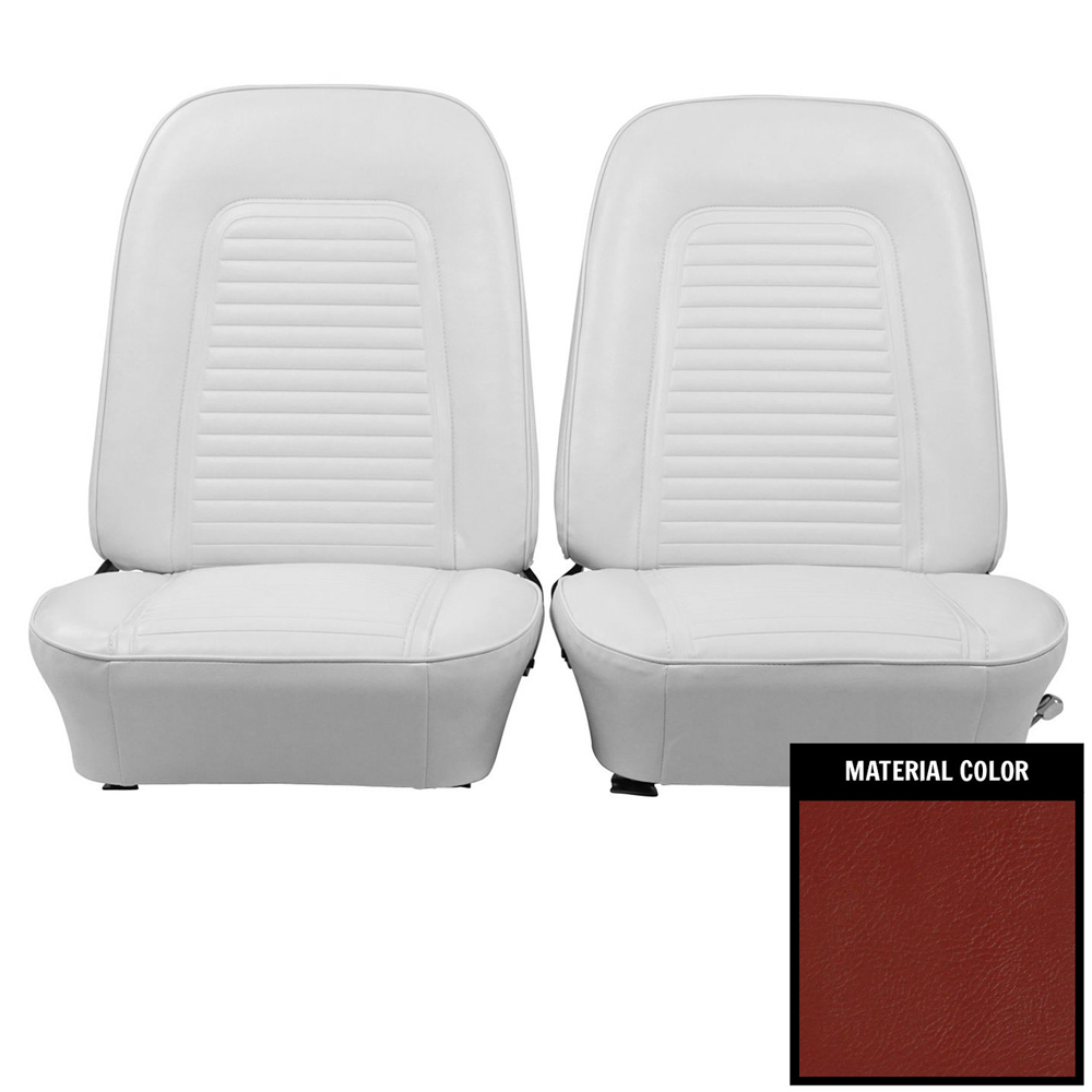 1969 Pontiac Firebird/TransAm PRE-ASSEMBLED STANDARD BUCKET SEATS IN RED - PAIR | IN10410F